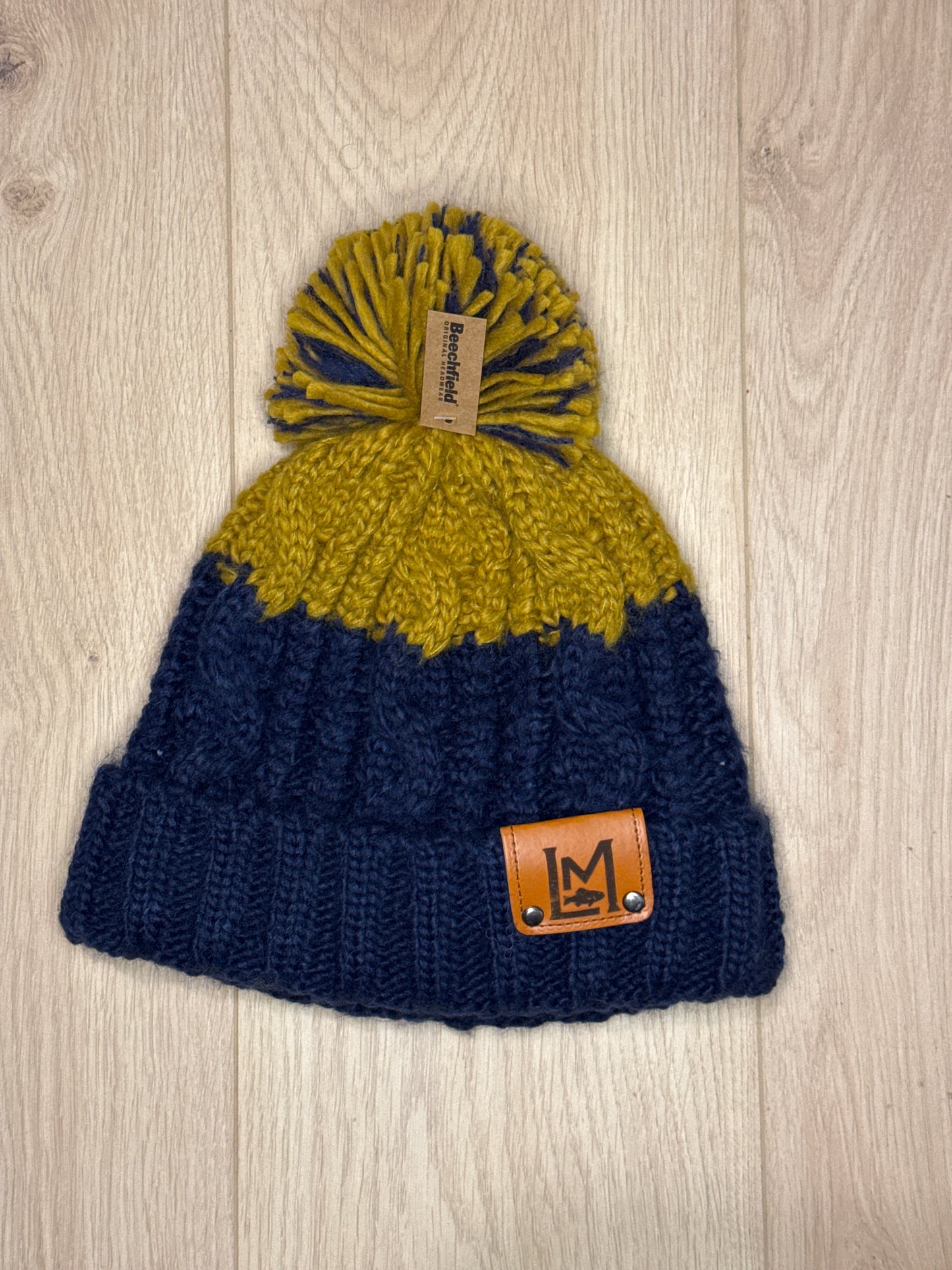 Blue /mustard Woolly hat