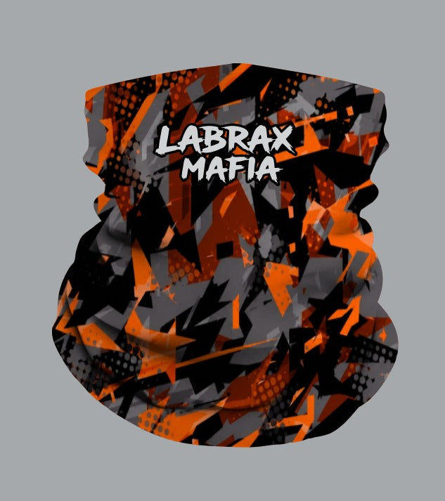 Labrax Mafia Camo Snood - Orange Camo